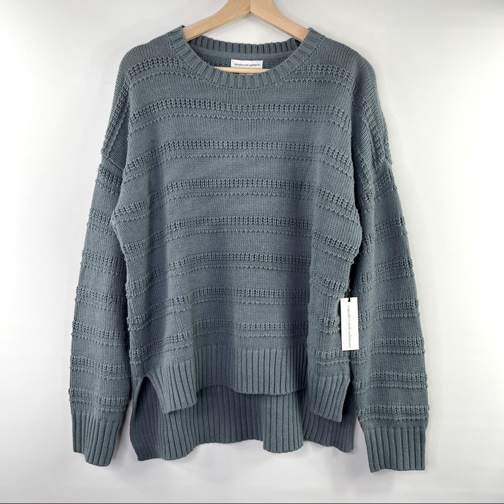 NWT Cupcake & Cashmere Sweater Knit Crewneck Sweater Size Large